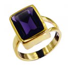 Riyo Amethyst Cz 18 Ct Ygold Plating Classic Day Rings Sz 8 Gpramcz8-88014