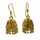 Riyogems A Plain Copper 18kt Gold Plated Polished Earring L 1.25in Gpejhu-120006