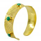Riyo   Gemstone  18kt Gold Plated Metallic Bangle W 0.75in Gpbmul-52018