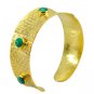 Riyo Gemstone 18kt Gold Plated Metallic Bangle W 0.75in Gpbmul-52018