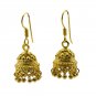 Riyogems A Plain Copper 18kt Gold Plated Period Earring L 1.25in Gpejhu-120005