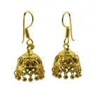 Riyogems A Plain Copper 18kt Gold Plated Precious Earring L 1.25in Gpejhu-120007