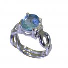Riyo A Blue Topaz 925 Solid Sterling Silver Hand Finished Ring Srbto70-10108