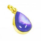 Riyogems Druzy Drusy 18 Ct Ygold Plated Scroll Pendant Jewelry L 1.5in Gppdru-24
