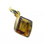 Riyogems Citrine Cz 18kt Y.G. Plated Scroll Pendant Jewelry L 1.2in Gppcicz-9401