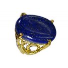 Riyo Lapis Lazuli 18.Kt Y Gold Plating Aqiq Ring Sz 6.5 Gprlla6.5-44061
