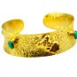 Riyo   Gemstone  18kt Gold Plated  Faceted Bangle W 0.75in Gpbmul-52021