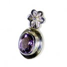 Riyo Purple Amethyst 925 Solid Sterling Silver One Of A Kind Pendant L 1.5in Spa