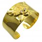 Riyo   Gemstone  18kt Gold Plated Intricate Bangle W 1.25in Gpbmul-52001