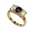 Riyo  Cz Gold Plate  Class Ring Sz 7 Gprmucz7-116047