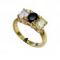 Riyo  Cz Gold Plate  Class Ring Sz 7 Gprmucz7-116047