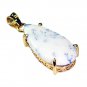 Riyogems Dendrite Opal 18c Ygold Plating Crown Pendants L 1.5in Gppdop-20005