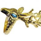 Riyo Blue Topaz Cz 18 C Gold Plated Claddagh Ring Sz 7 Gprbtcz7-92081