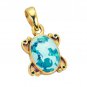 Riyogems Turquoise 18.Kt Y Gold Plating Ballerina Pendants L 2.1in Gpptur-82083