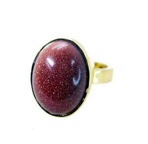 Riyo Sunstone 18-Kt Y Gold Plating Birthstones Ring Sz 7 Gprsun7-78003