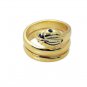 Riyo   Gemstone  18kt Gold Plated Snake Ring Gprsna75-290007