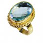 Riyo Blue Topaz Cz 18c Y Gold Plated Friendship Ring Sz 7.5 Gprbtcz7.5-92062