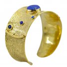 Riyo   Gemstone  18kt Gold Plated Precise Bangle W 1.25in Gpbmul-52028