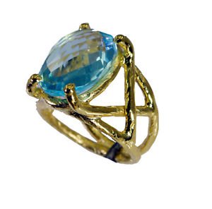 Riyo Blue Topaz 18kt Y.G. Plated Friendship Ring Sz 5.5 Gprbto5.5-10005