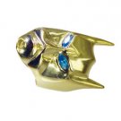 Riyo Blue Topaz Cz 18.Kt Gold Plated Beautiful Ring Sz 7.5 Gprbtcz7.5-92087