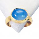 Riyo Blue Chalcedony 18 Ct Ygold Plating Ring Jewelry Sz 8 Gprbch8-8031