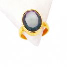 Riyo Green Onyx 18 Ct Ygold Plating Birthstones Ring Sz 8 Gprgon8-30047