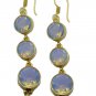 Riyogems White Fire Opal Cz Copper 18kt Gold Plated Latest Earring L 2.5in Gpefo