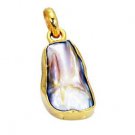 Riyogems Shell Pearl 18kt Gold Plating Donald Duck Pendants L 1.5in Gppshe-72014