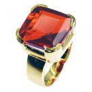 Riyo Ruby Cz 18-Kt Y Gold Plating Ecclesiastical Ring Sz 8.5 Gprrucz8.5-104041