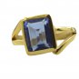 Riyo A Blue Saphire Cz 18kt Gold Plated Scratchresistant Ring Gprbscz80-90037