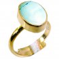 Riyo Turquoise 18-Kt Y Gold Plating Thumb Ring Sz 7 Gprtur7-82054