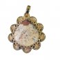 Riyogems Picture Jasper Base Matel Omega Pendants L 1.7in Gppjas-40023