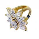 White Cz Rhodium Plate Purity Ring Jewelry