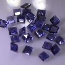 iolite loose Stone 1 Pieces 3 x 3 mm Princess Blue faceted Gemstone