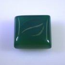 Green onyx loose Stone 1 Pieces 15 x 15 mm Princess Green cabochon Gemstone