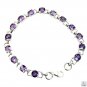 Riyo Amethyst Artisan Jewellery Chunky Silver Bracelet L 7.5in Sbraame-2003