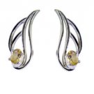 Riyo Citrine Silver Jewellery Sets Party Wear Earring L 1in Secit-14037