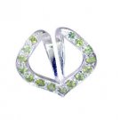 Riyo Peridot Solid Silver Jewelry Heart Pendants L 1in Spper-58036