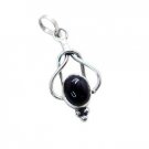 Riyo Black Onyx Silver Lady Jewelry Stretch Pendants L 1.5in Spbon-6005