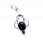 Riyo Black Onyx Silver Lady Jewelry Stretch Pendants L 1.5in Spbon-6005