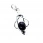 Riyo Black Onyx Silver Lady Jewelry Stretch Pendants L 1.5in Spbon-6005