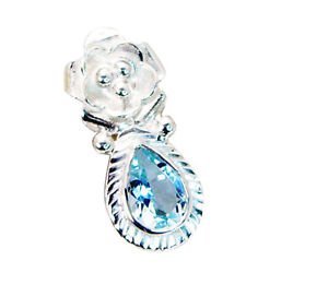 Riyo Blue Topaz Simple Silver Jewelry Star Pendants L 1in Spbto-10021