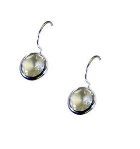 Riyo Lemon Quartz Wholesale Silver Jewelry Dangling Earring L 1in Selqu-46004