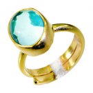 Riyo Turquoise Gold Plated Online Bridal Rings Sz 6 Gprtur6-82031