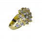 White Cz 18.Kt Gold Plated Cocktail Ring