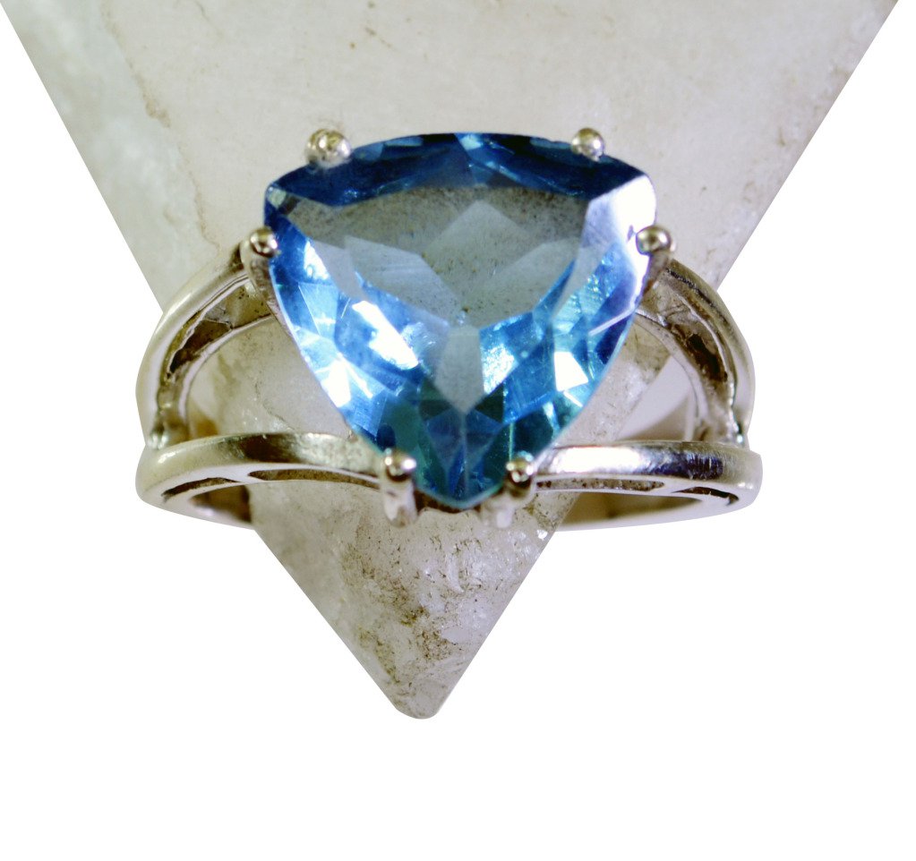 Riyo Blue Topaz Ladies Silver Jewellery Signet Ring Jewelry Sz 6 Srbto6-10044