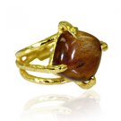 Riyo Tiger Eye Fine Gold Plated Wedding Bands Sz 6 Gprtey6-80004