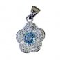 Riyo Blue Topaz Stamped Silver Jewelry Pendant Stud L 1in Spbto-10028