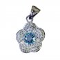 Riyo Blue Topaz Stamped Silver Jewelry Pendant Stud L 1in Spbto-10028