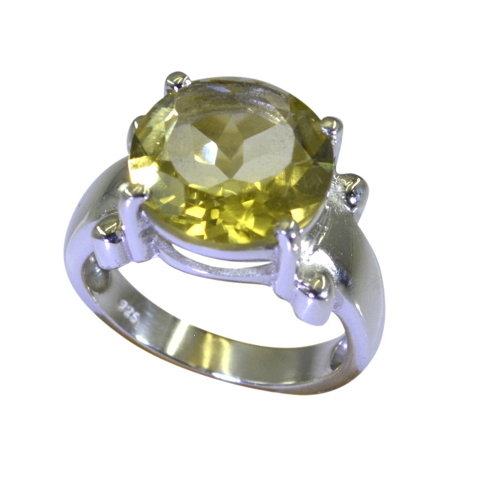 Riyo A Lemon Quartz 925 Solid Sterling Silver Suspended Ring Srlqu60-46031
